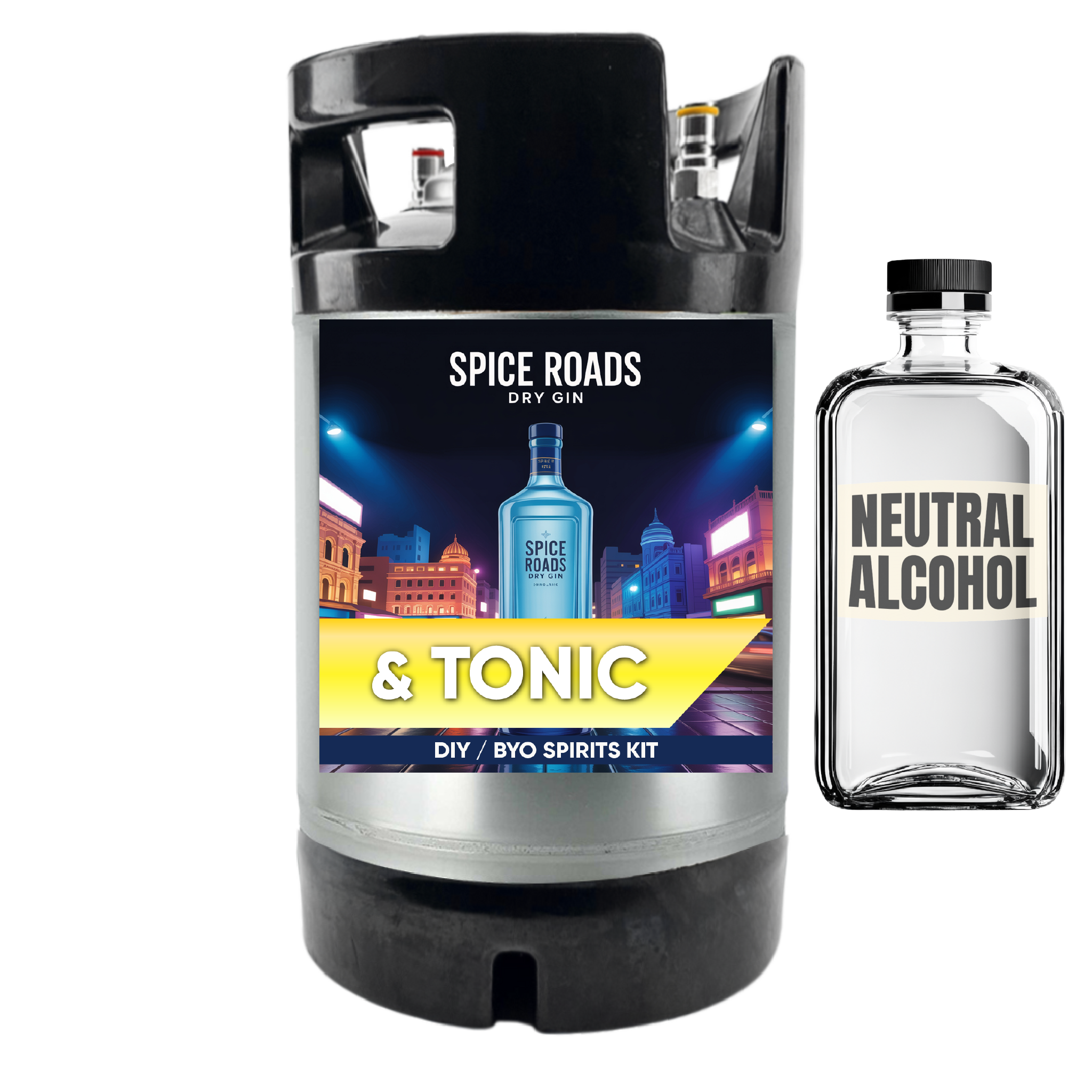 Spice Roads Dry Gin and Tonic - DIY ~ BYO Spirits Keg Kit 9.5L