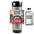 Sunken Sailor Spiced Rum & Cola DIY BYO Spirits Kit with a bottle of neutral alcohol on a white background.