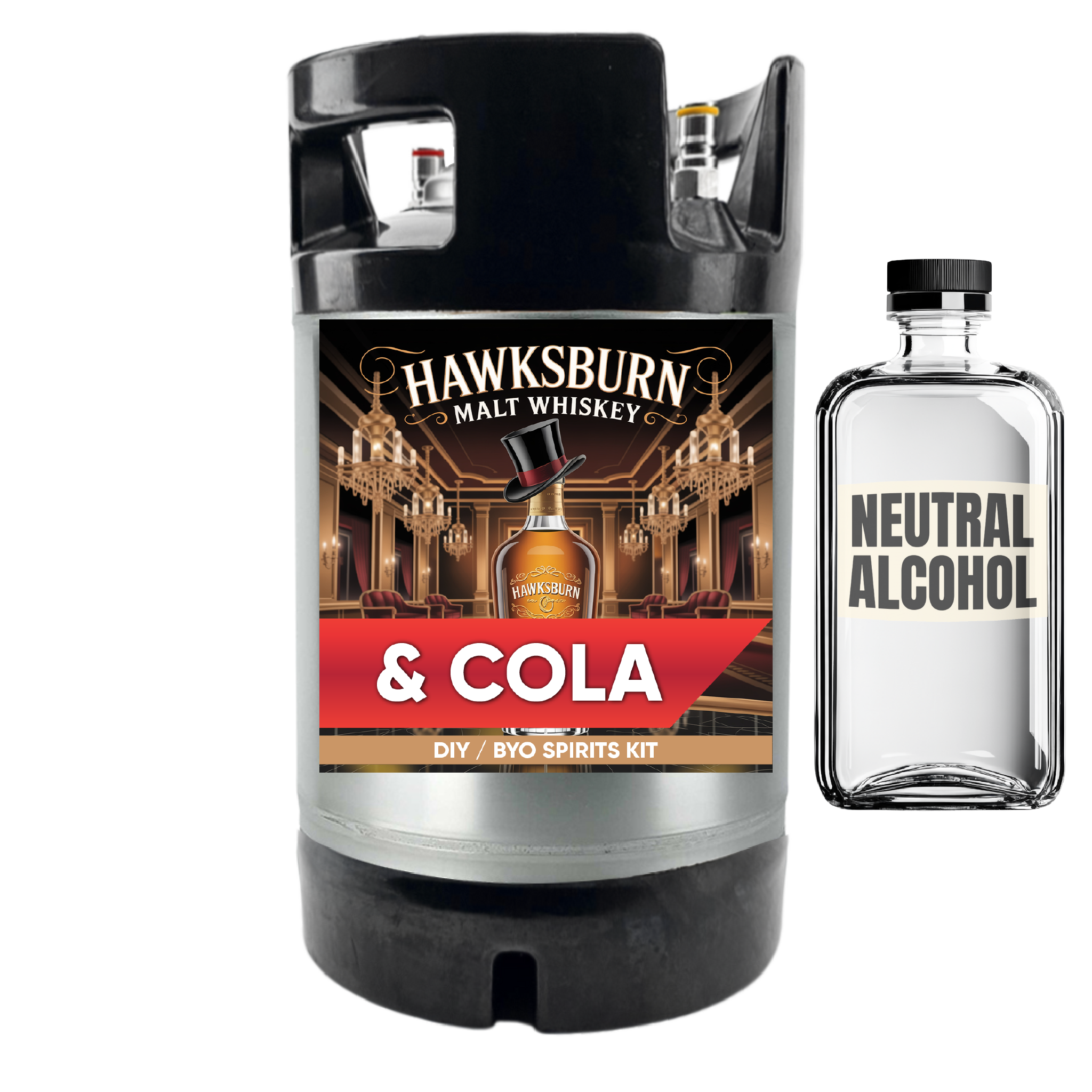 Hawksburn Whiskey and Cola - DIY ~ BYO Spirits Keg Kit 9.5L