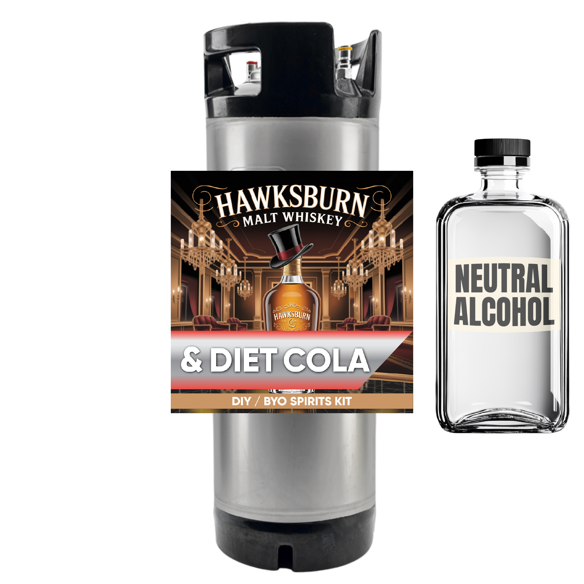 Hawksburn Malt Whiskey and Diet Cola - DIY ~ BYO Spirits Keg Kit 19L