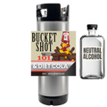 Bucket Shot 101 & Diet Cola DIY BYO Spirits Kit with a bottle of neutral alcohol on a white background