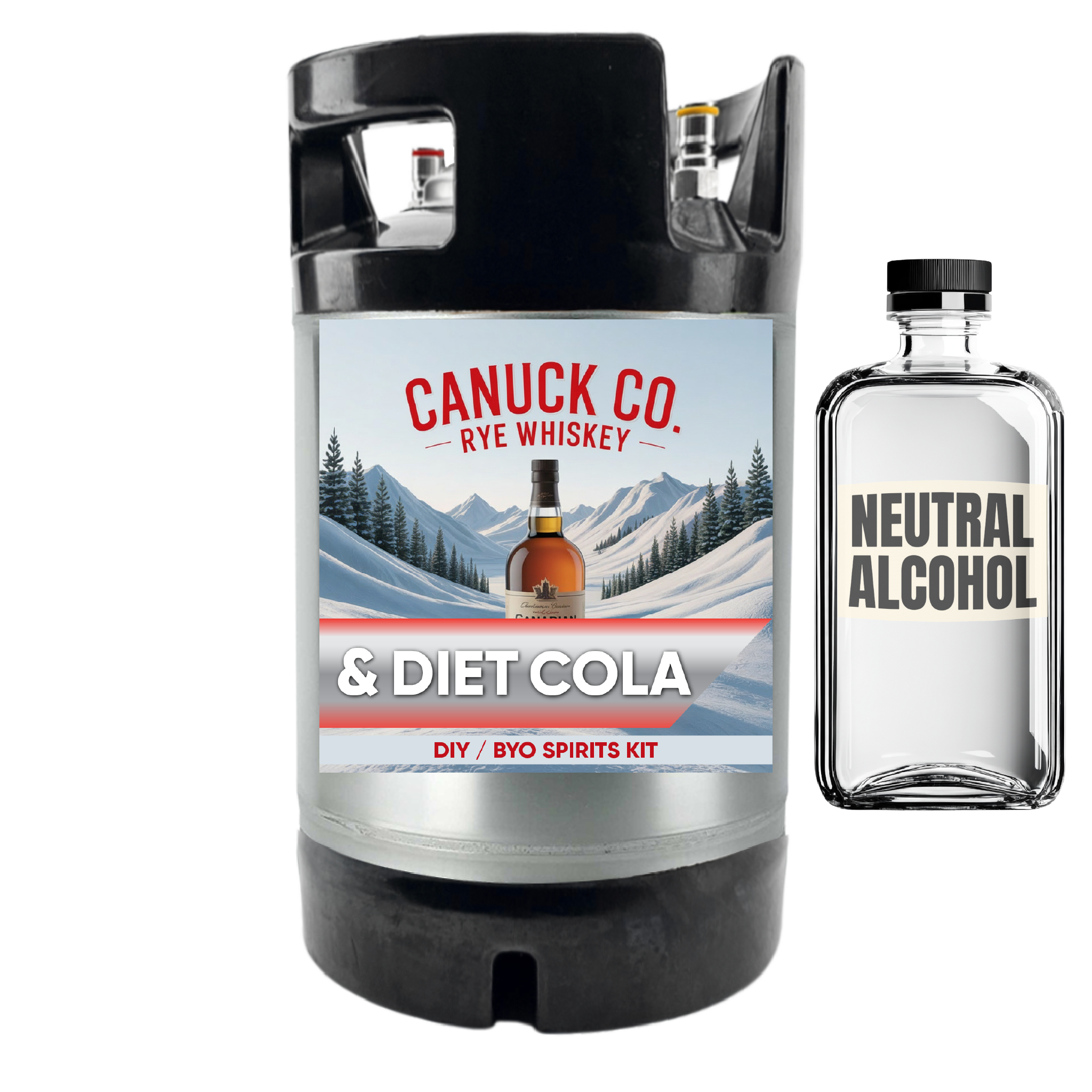 Canuck Co. Rye Whiskey and Diet Cola - DIY ~ BYO Spirits Keg Kit 9.5L