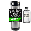 Black Angels DIY spirits kit with a bottle of neutral alcohol on a white background