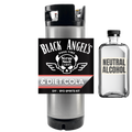 Black Angel's Tennessee Bourbon and Coke DIY BYO Spirits Kit  with a bottle of neutral alcohol on a white background