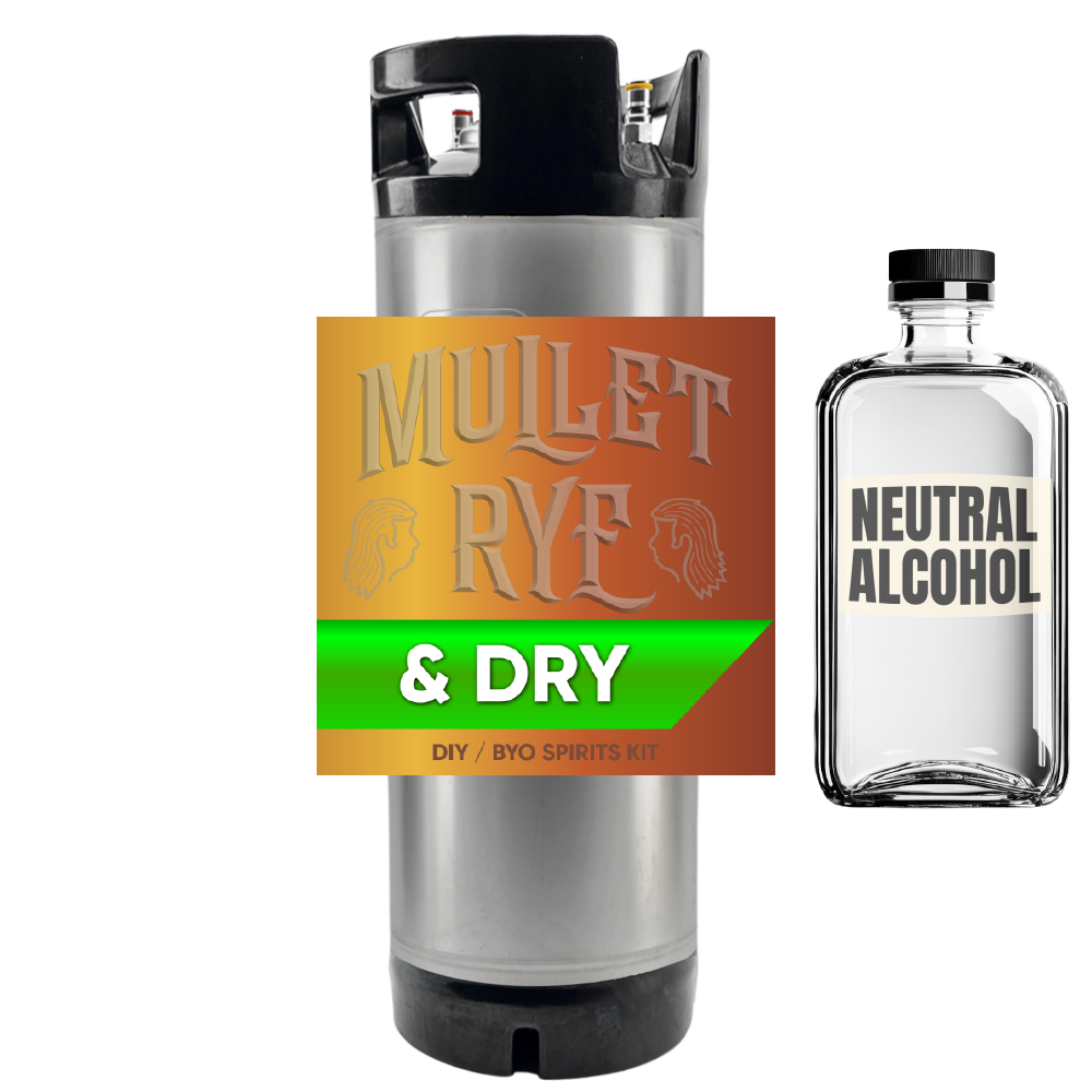 Mullet Rye and Dry (Rye Whiskey) - DIY ~ BYO Spirits Keg Kit