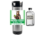 Nordic Cider dry apple zero kit with a bottle of neutral alcohol on a white background