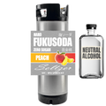 Köketsu peach seltzer zero sugar DIY spirits kit with a neutral alcohol bottle on a white background