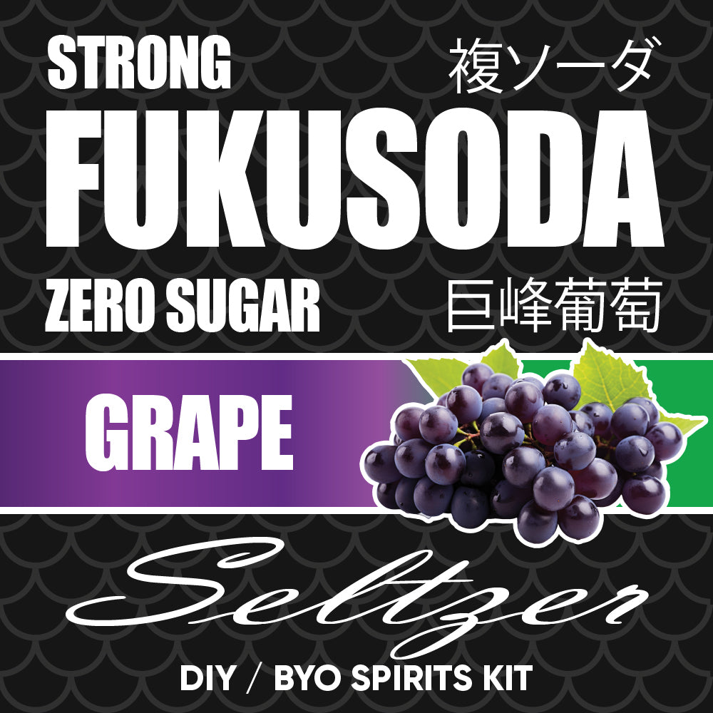 Hard FUKUSODA Grape Seltzer - Zero Sugar - DIY ~ BYO Spirits Keg Kit