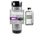 Koketsu grape seltzer  zero sugar hard alcohol kit with a neutral alcohol bottle on a white background