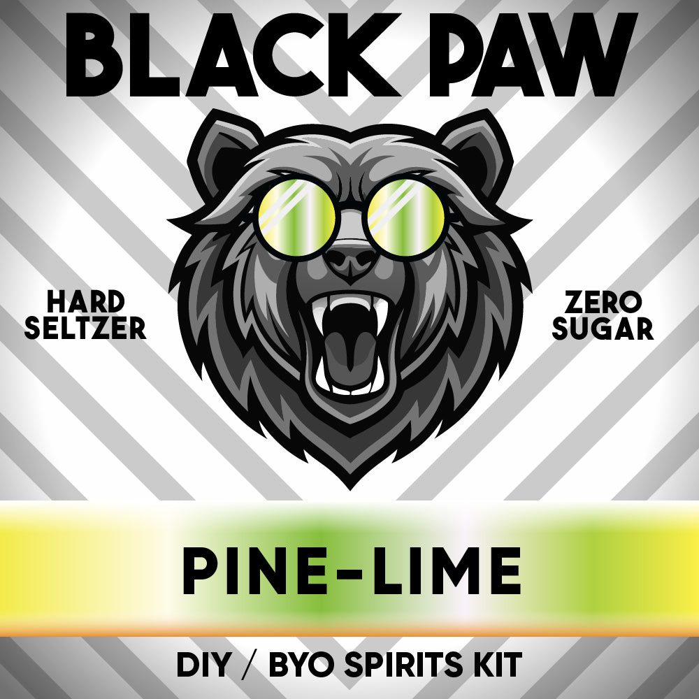 Black Paw Pine Lime Hard Seltzer - Zero Sugar - DIY ~ BYO Spirits Keg Kit