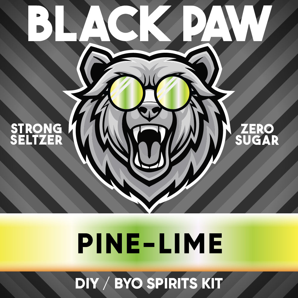 Black Paw Pine Lime Hard Seltzer - Zero Sugar - DIY ~ BYO Spirits Keg Kit