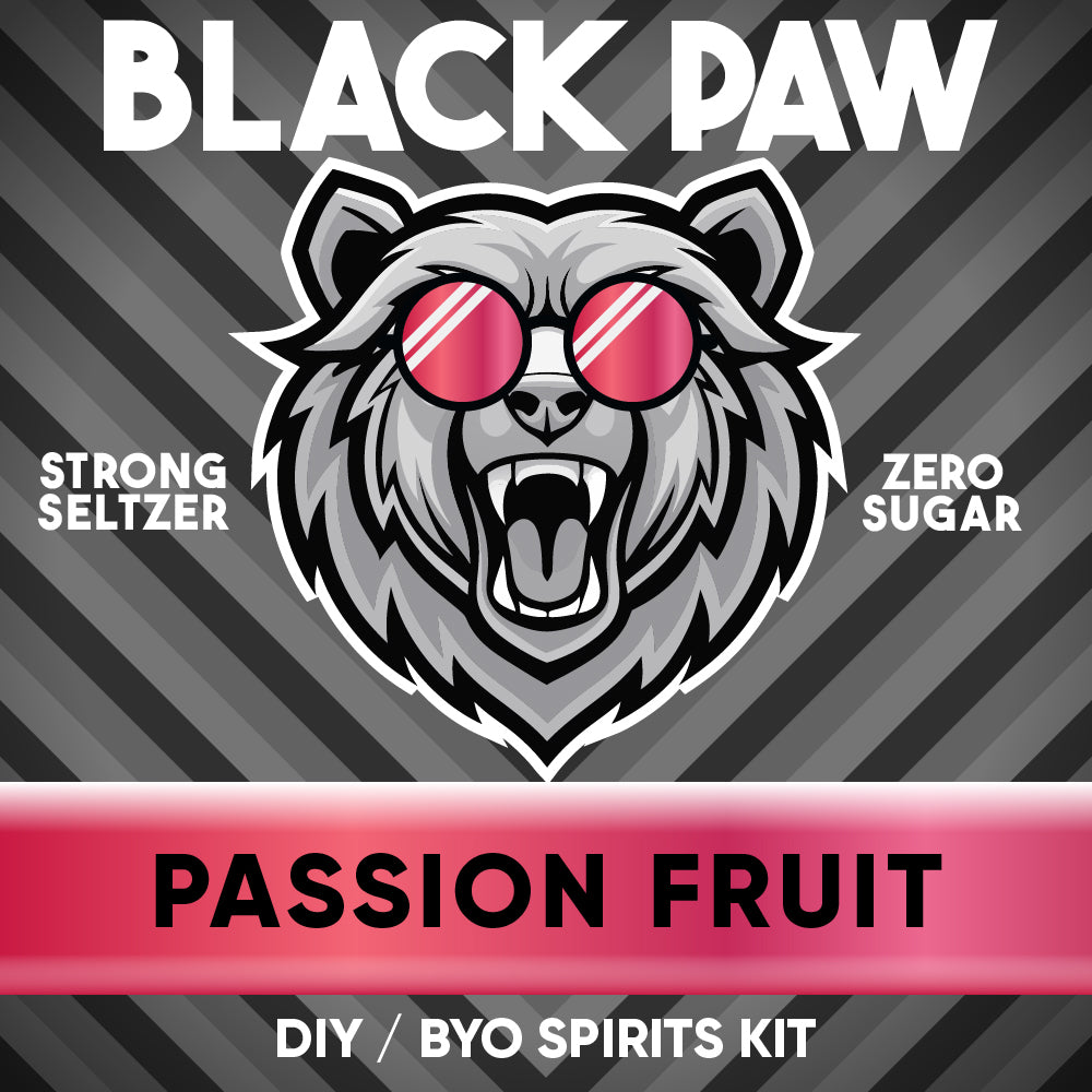 Hard Black Paw Passionfruit Seltzer - Zero Sugar - DIY ~ BYO Spirits Keg Kit