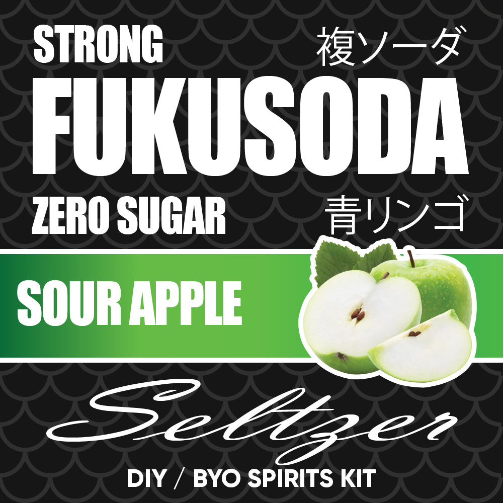 Hard FUKUSODA Sour Apple Seltzer - Zero Sugar - DIY ~ BYO Spirits Keg Kit