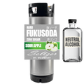 Koketsu hard sour apple zero sugar kit with a neutral alcohol bottle on a white background