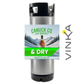 Canuck Co. Rye Whiskey ready-to-keg kit with Vinka branding on a white background