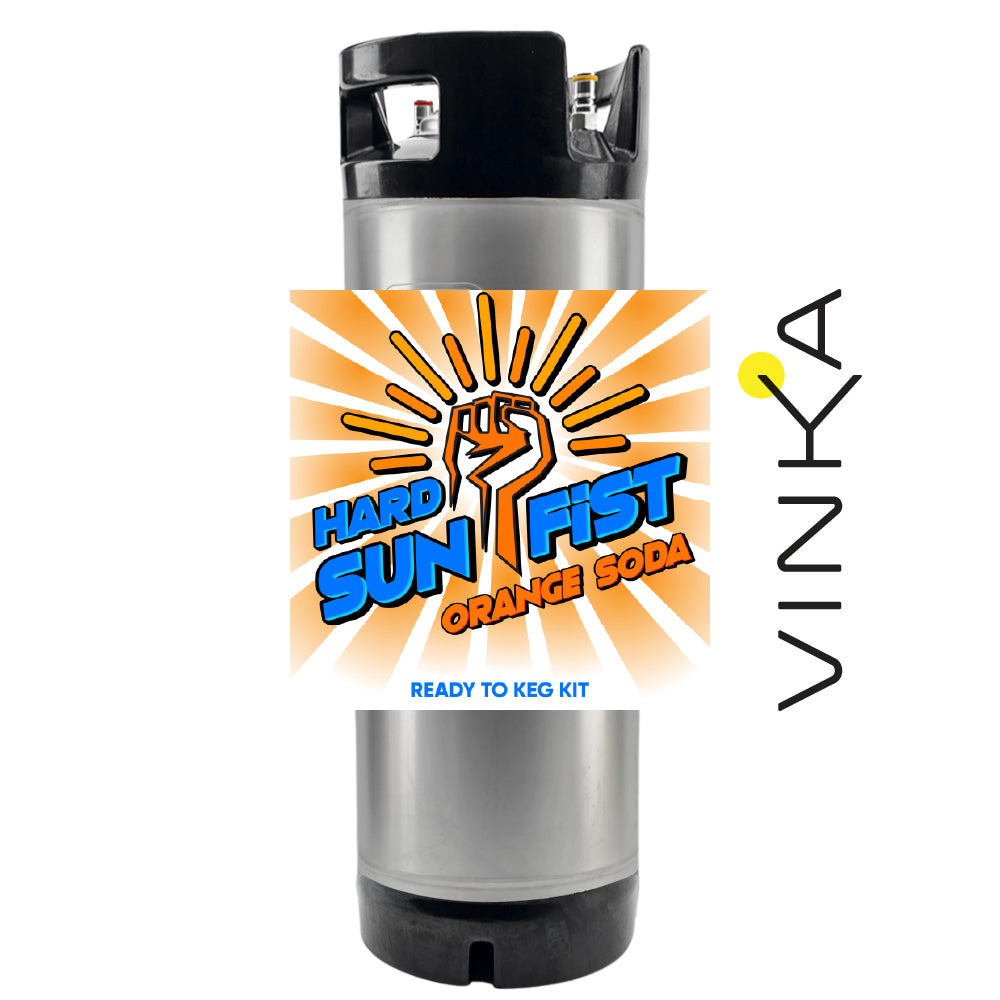 Vinka Hard Sun Fist Orange Soda ready-to-keg kit on a white background