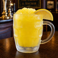 Classic Frozen Lemon Pub Squash Slushy Classic in a glass.