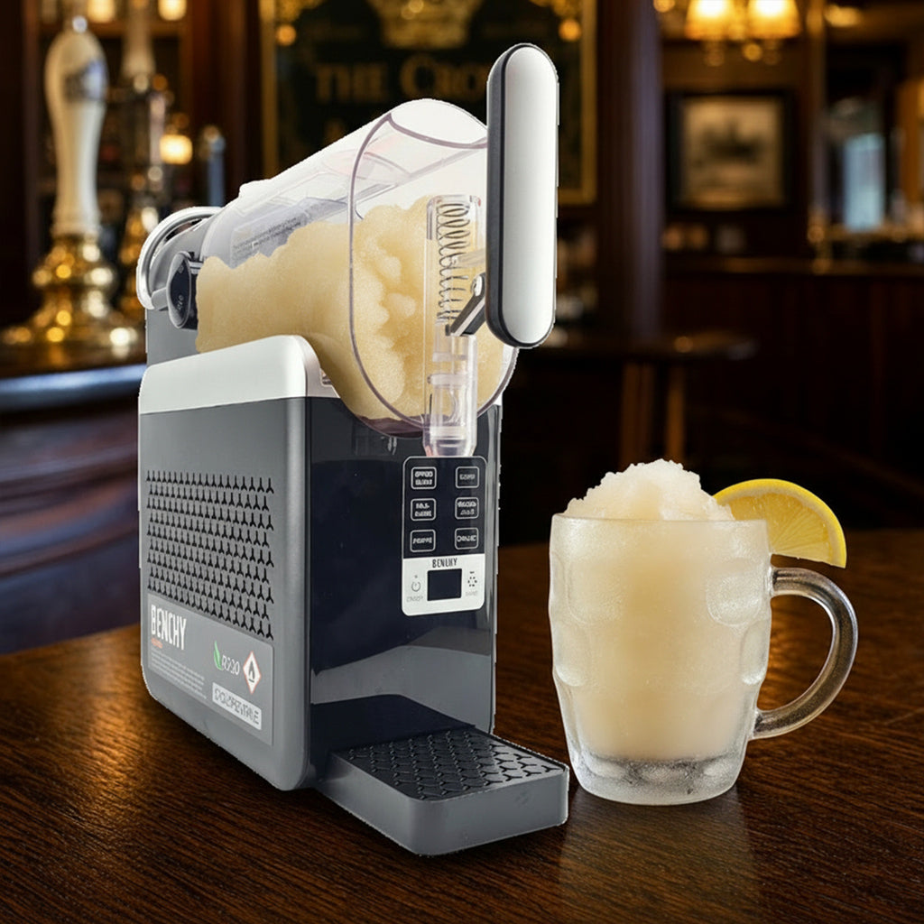 Benchy SLushy Machine with 2L of Lemon Pub Squash Slushy.
