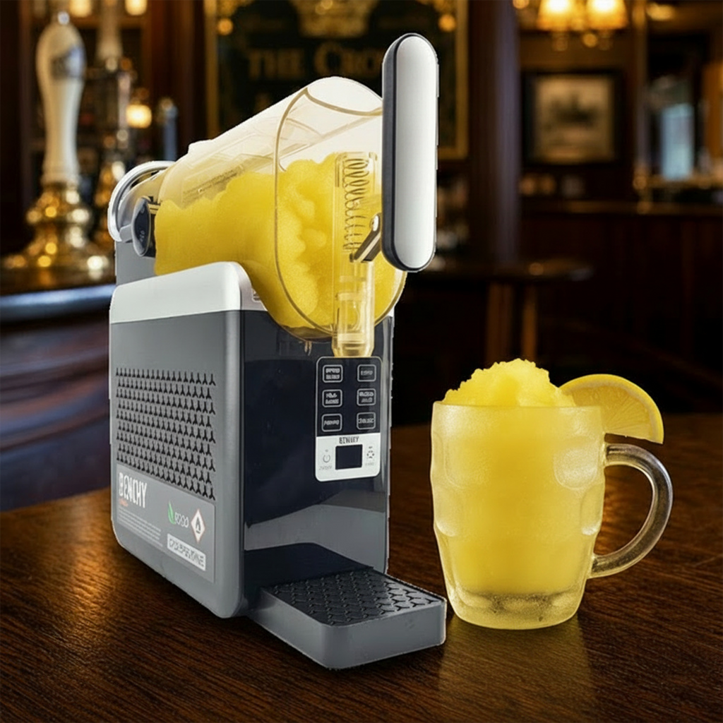 Benchy SLushy Machine with 2L of Lemon Pub Squash Slushy.