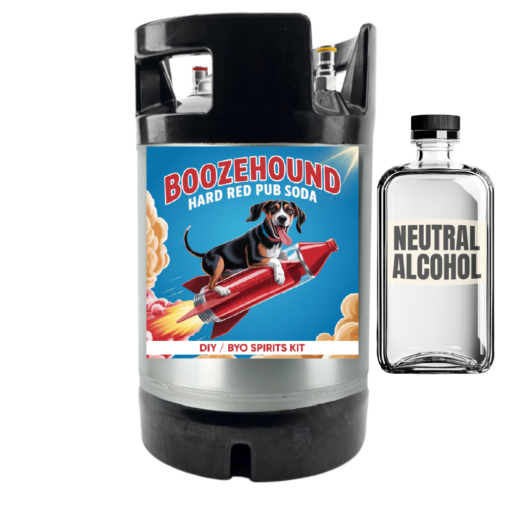 Boozehound Hard Red Pub Soda - Creaming Soda - DIY ~ BYO Spirits Keg Kit 9.5L