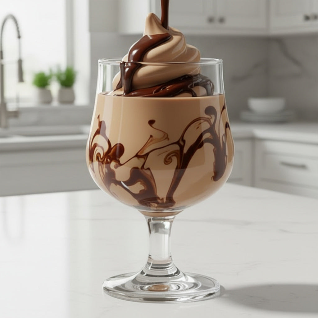 A creamy mudslide slushy bursting with rich chocolate, smooth coffee, and velvety cream flavors