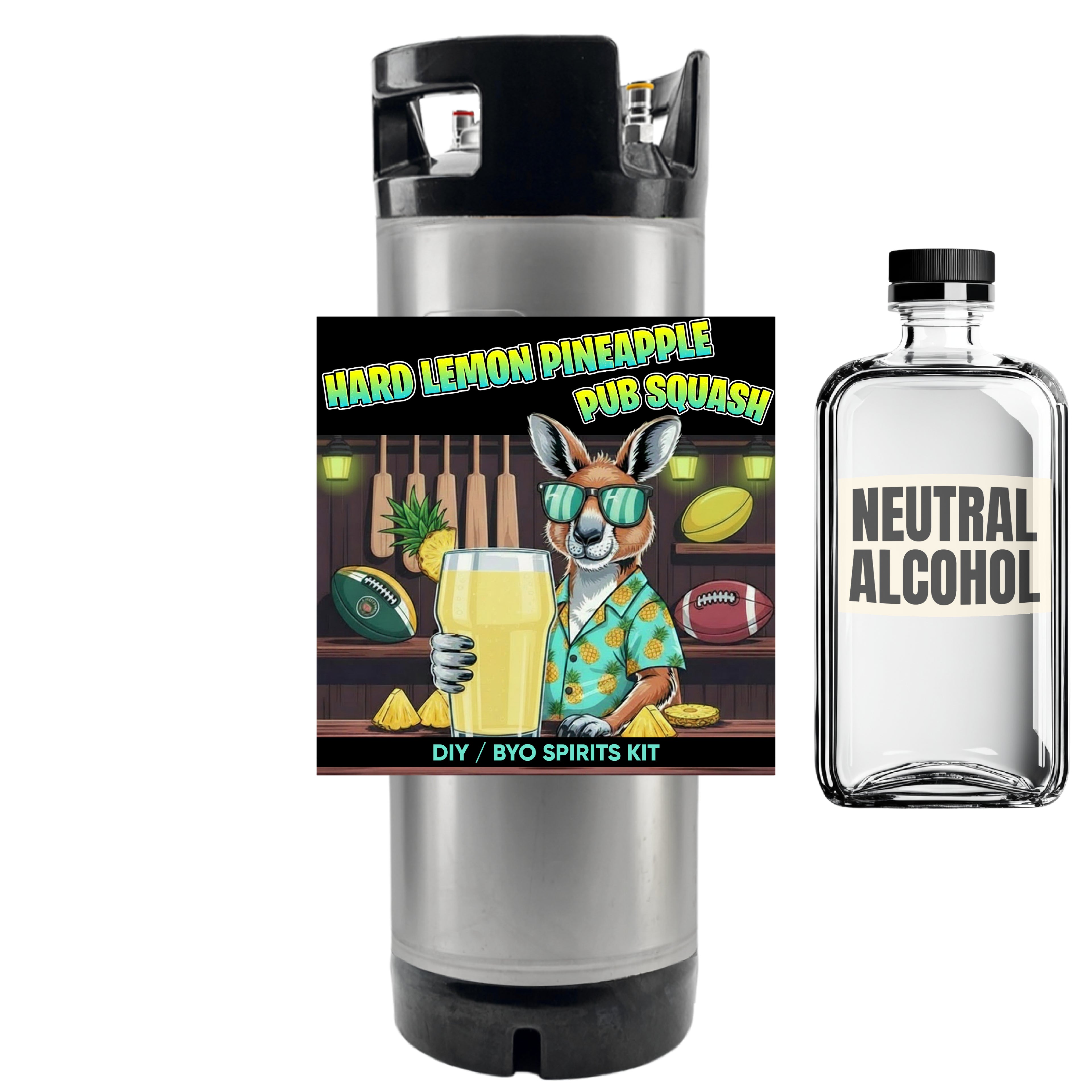 Hard Lemon Pineapple Pub Squash - DIY ~ BYO Spirits Keg Mix Kit