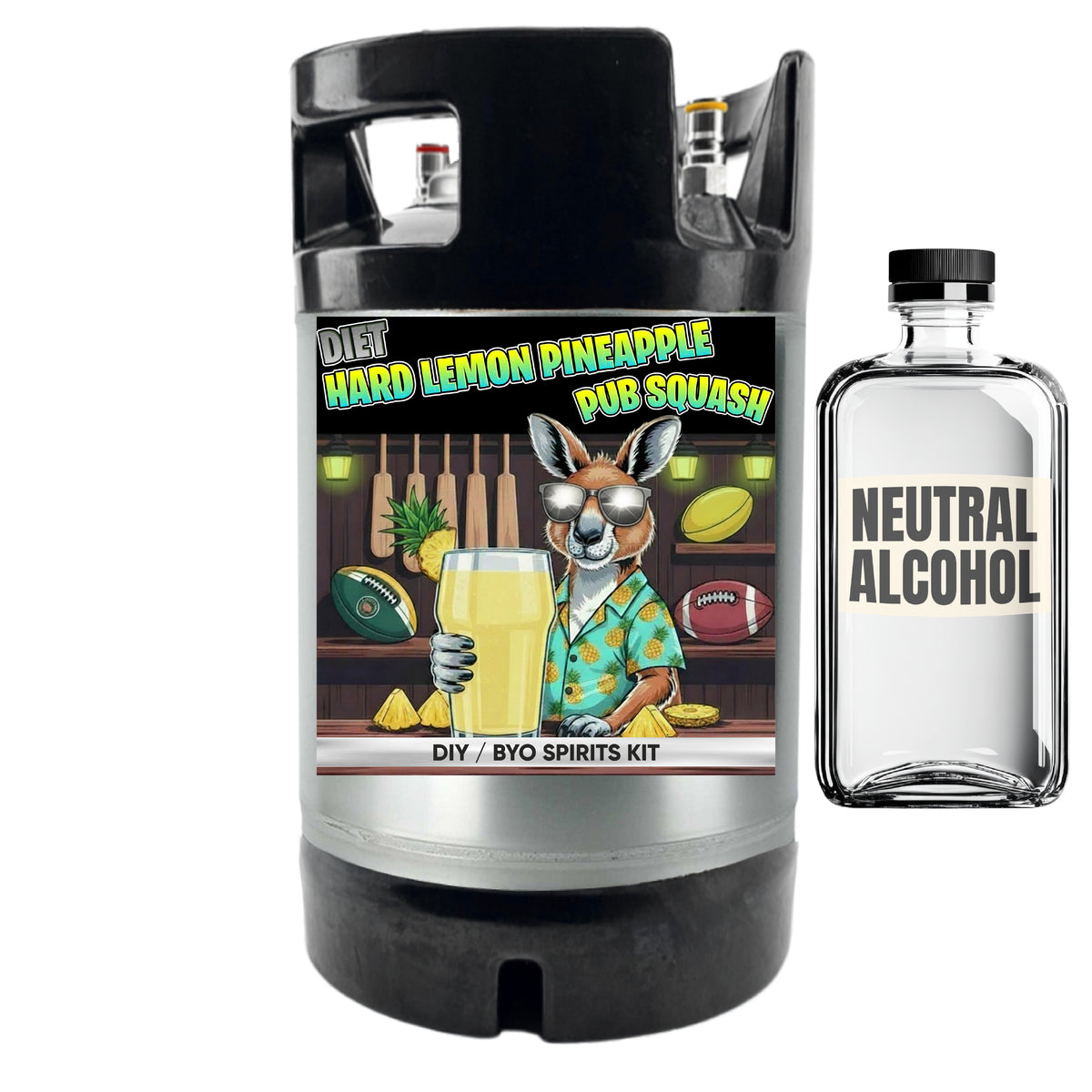 Hard Lemon Pineapple Pub Squash - Diet - DIY ~ BYO Spirits Keg Mix Kit