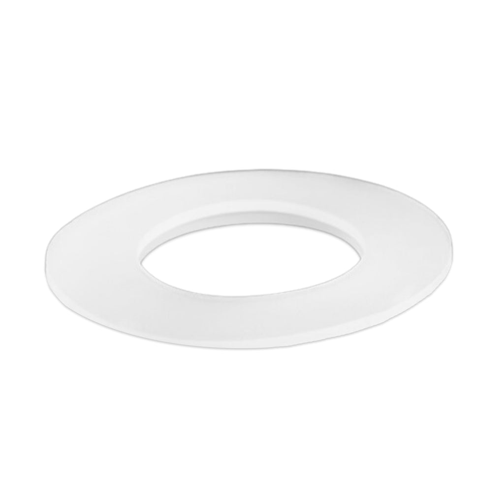 White silicone O-Ring on a white background.