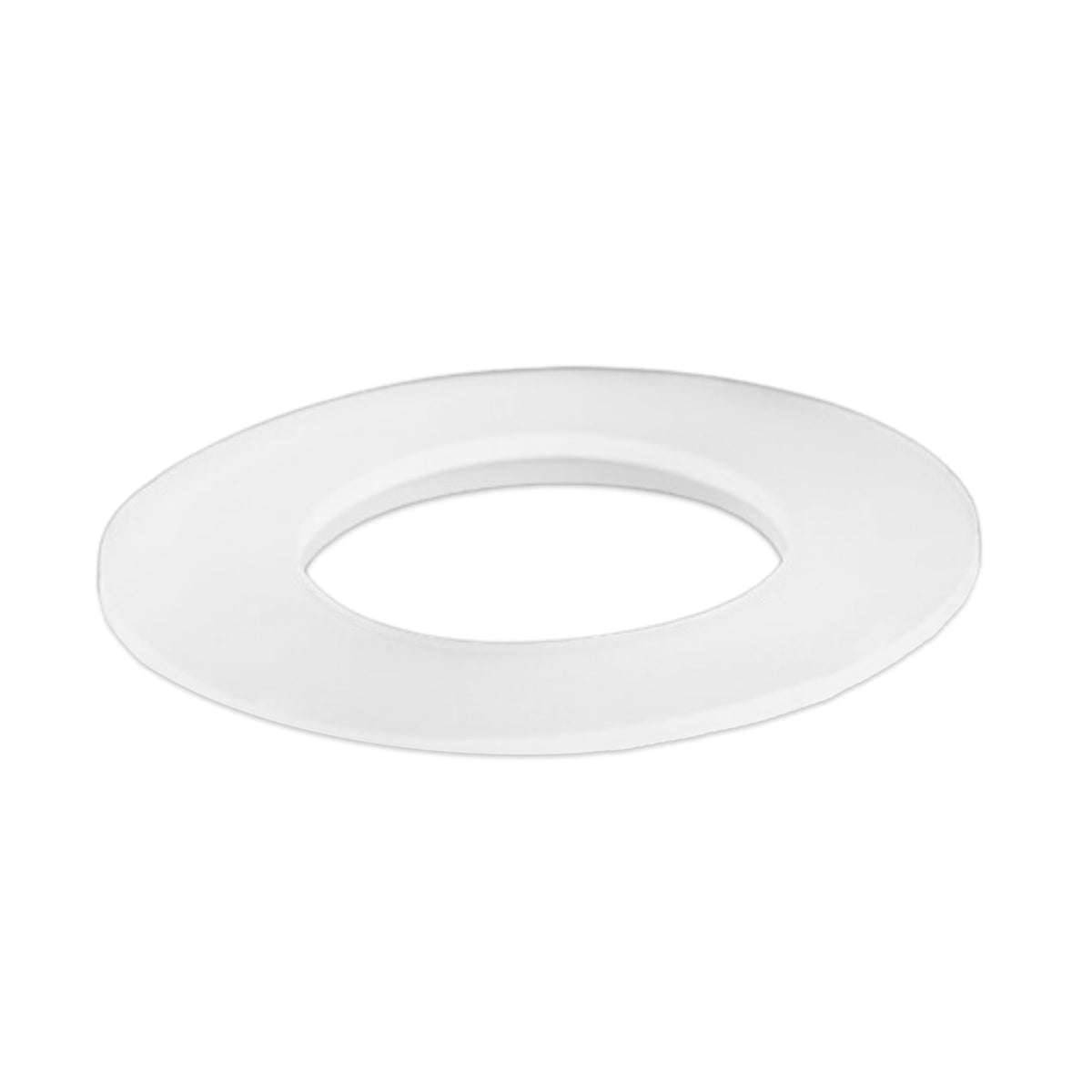 White silicone O-Ring on a white background.