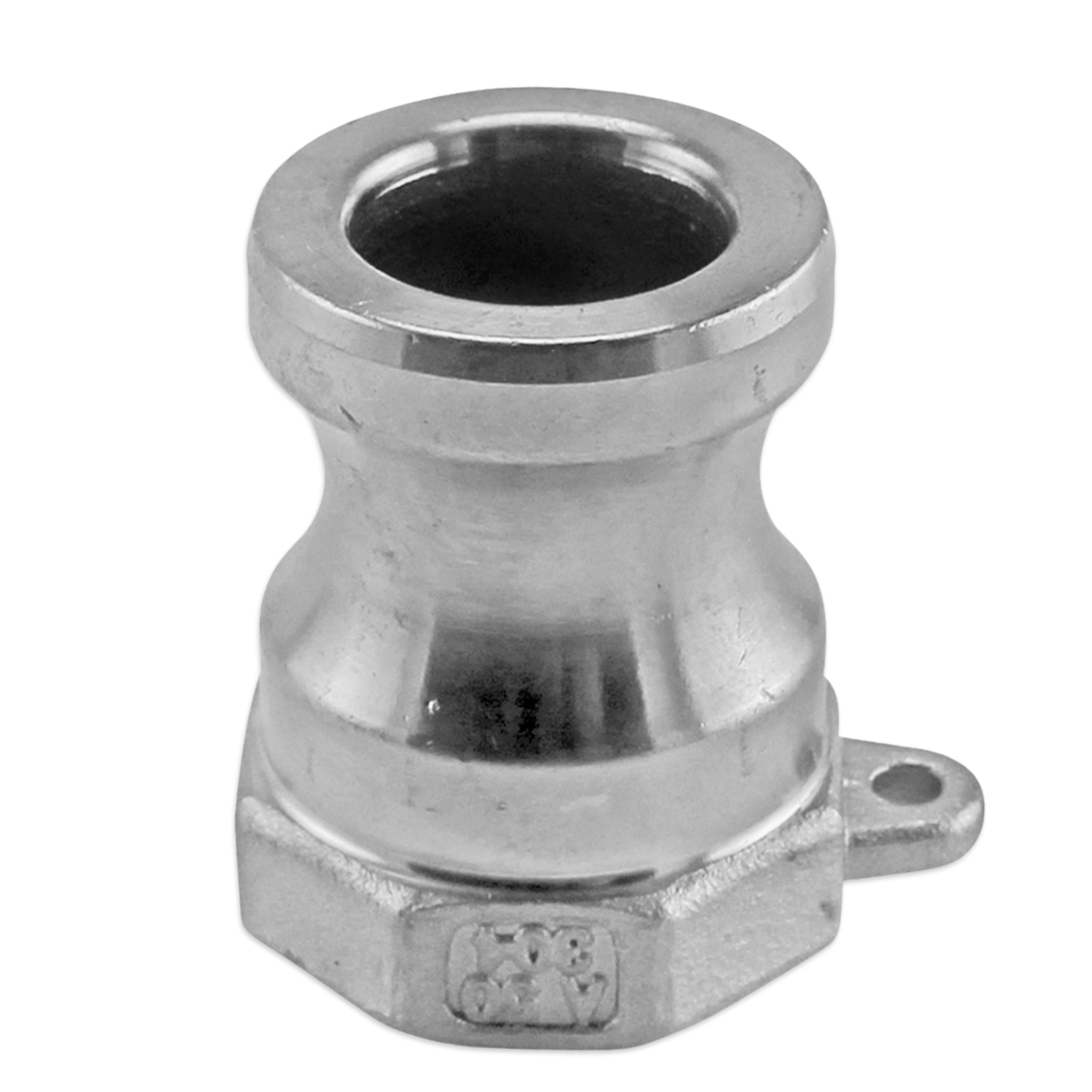 We recommend attaching the male fittings to your vessels and ball valves as it makes it a great deal easier removing hoses and other fittings with the female camlock with one hand.