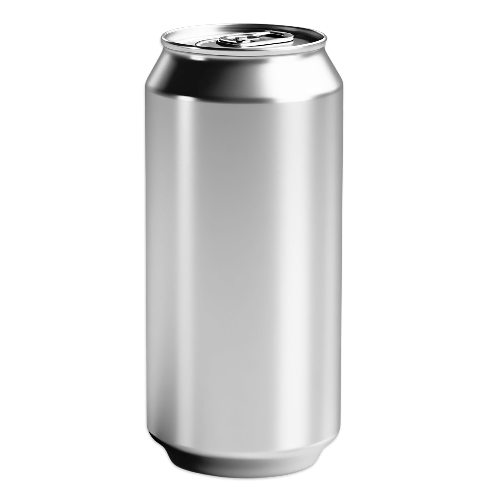 Can Fresh 500mL Silver Aluminium Can. Unit appears matte, but is glossy due to camera affect.