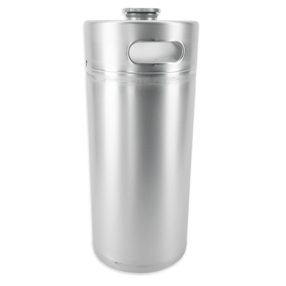 KegLand 4L Stainless Steel Mini Keg with standard flat blank screwtop lid.