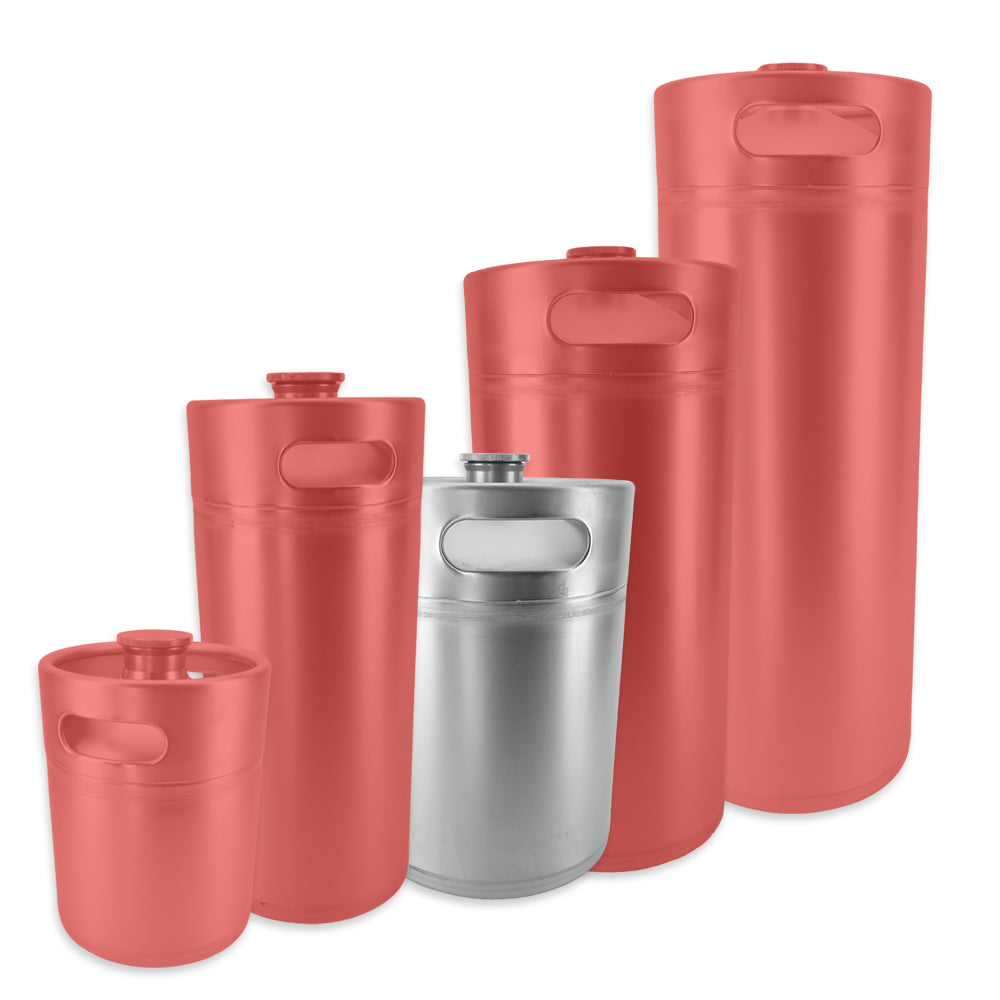 KegLand Mini Keg Range highlighting the 5L Stainless Steel Mini Keg. 