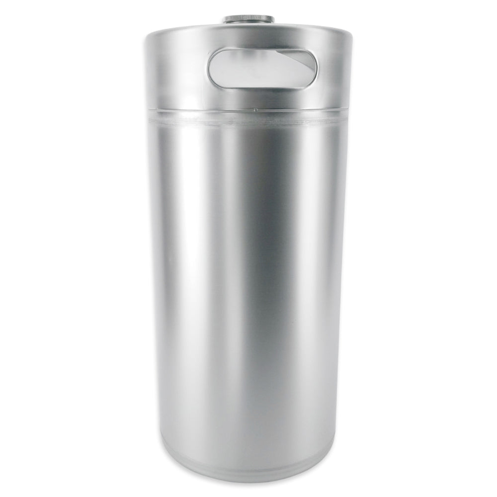 KegLand 8L Stainless Steel Mini Keg with standard flat blank screwtop lid.