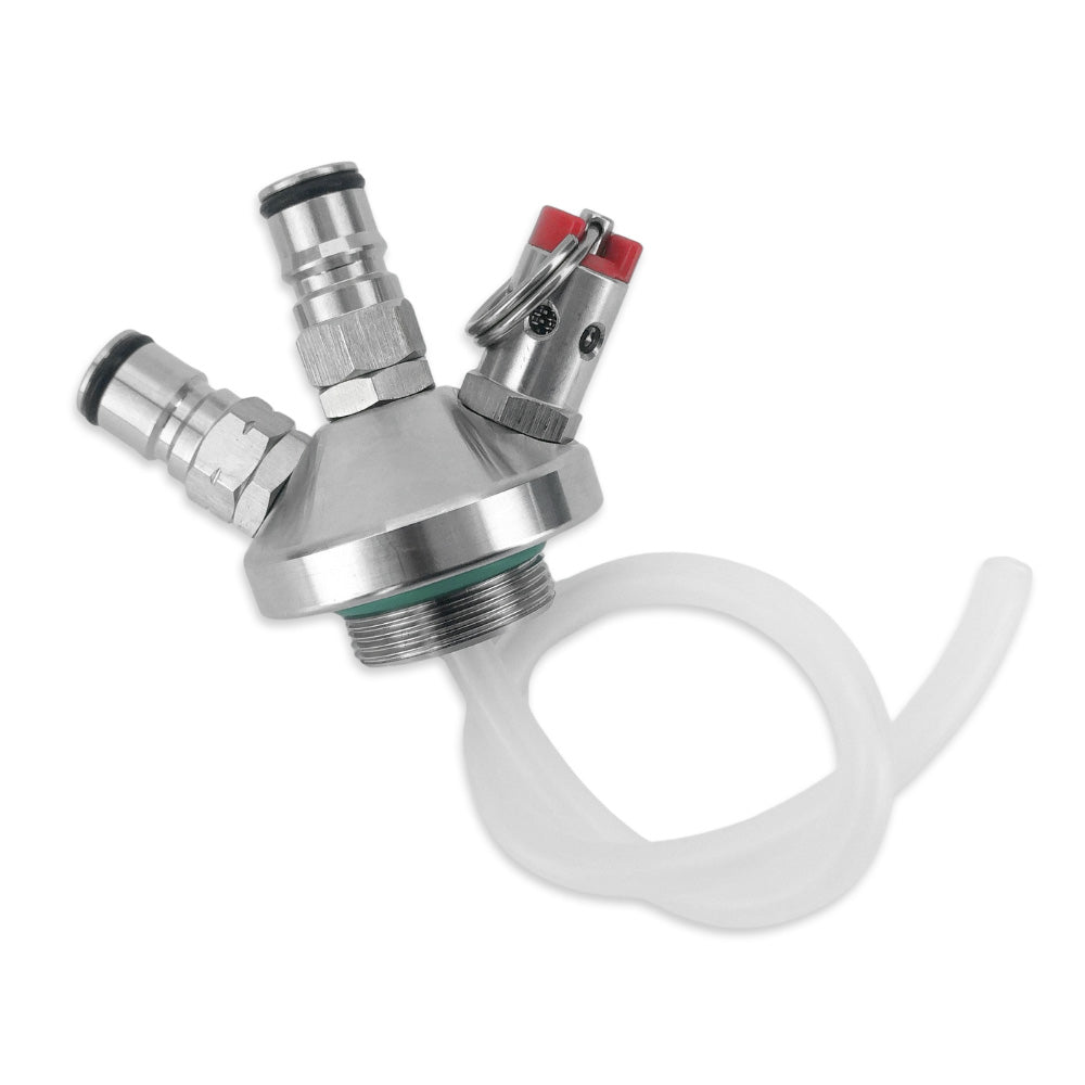 This is the Tapping Head for the KegLand Mini Kegs&nbsp;The thread on these mini kegs is 1inch 16TPI.