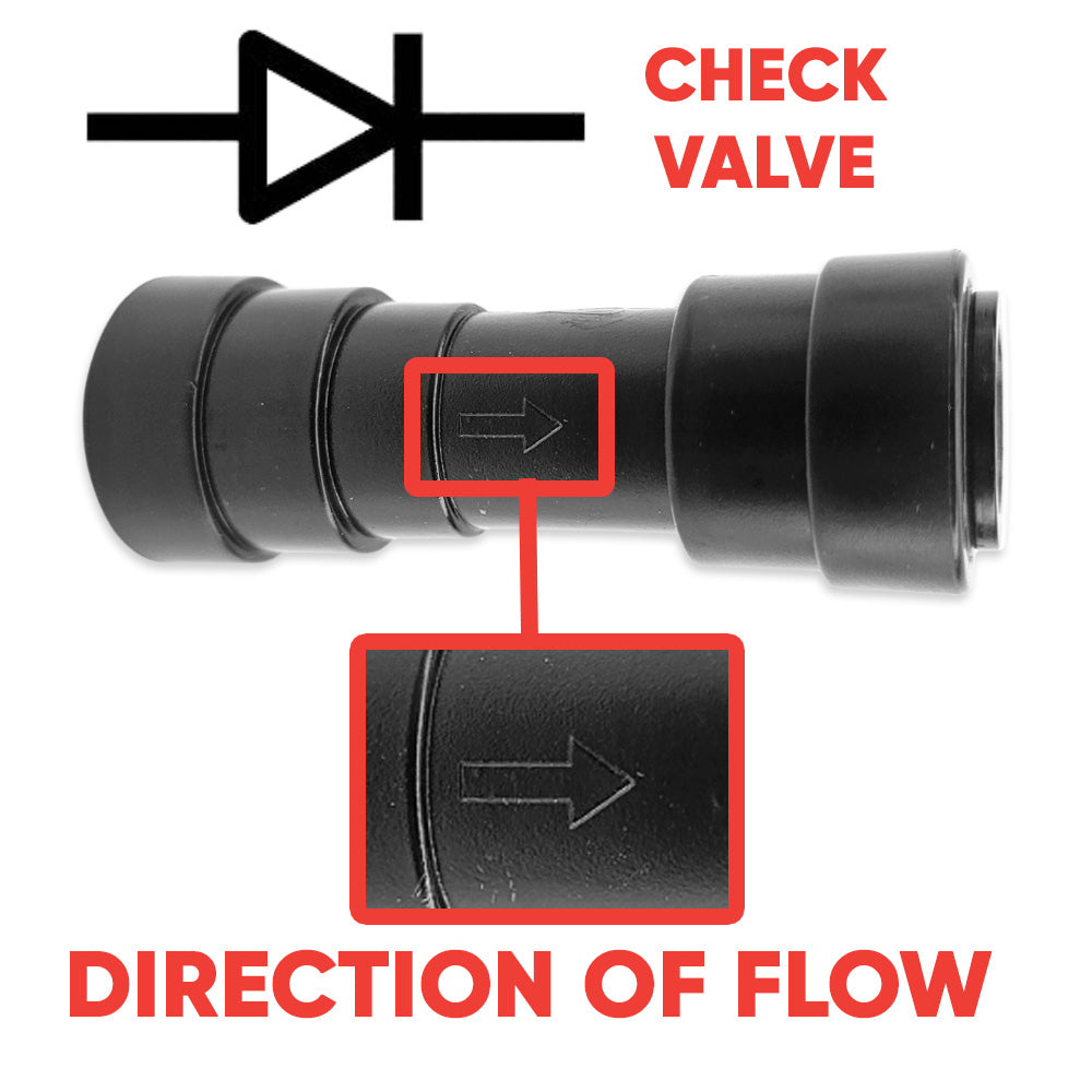 duotight - 9.5mm (3/8”) Female x 9.5mm (3/8”) Female One Way Check Valve (Gas)