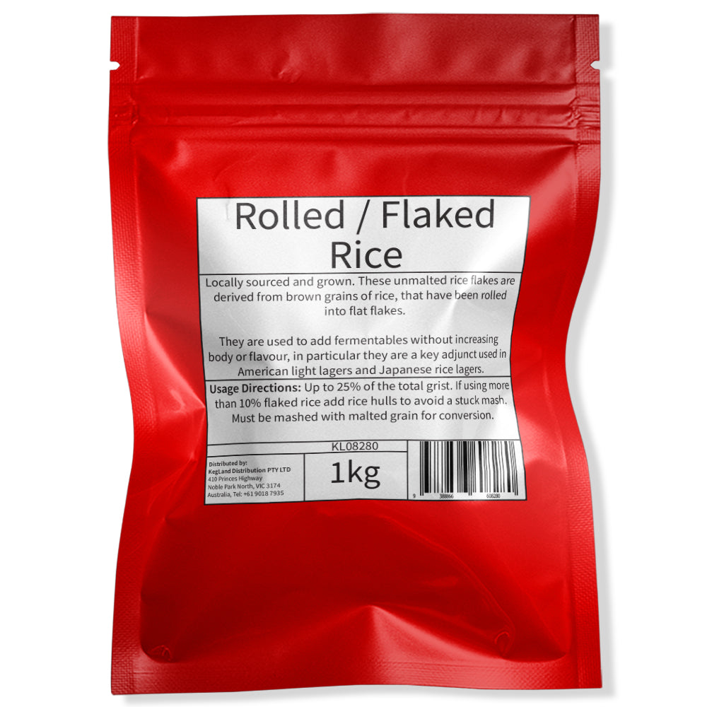 Rolled / Flaked Rice - Blue Lake Milling (AUS) - 1kg Bag - KegLand