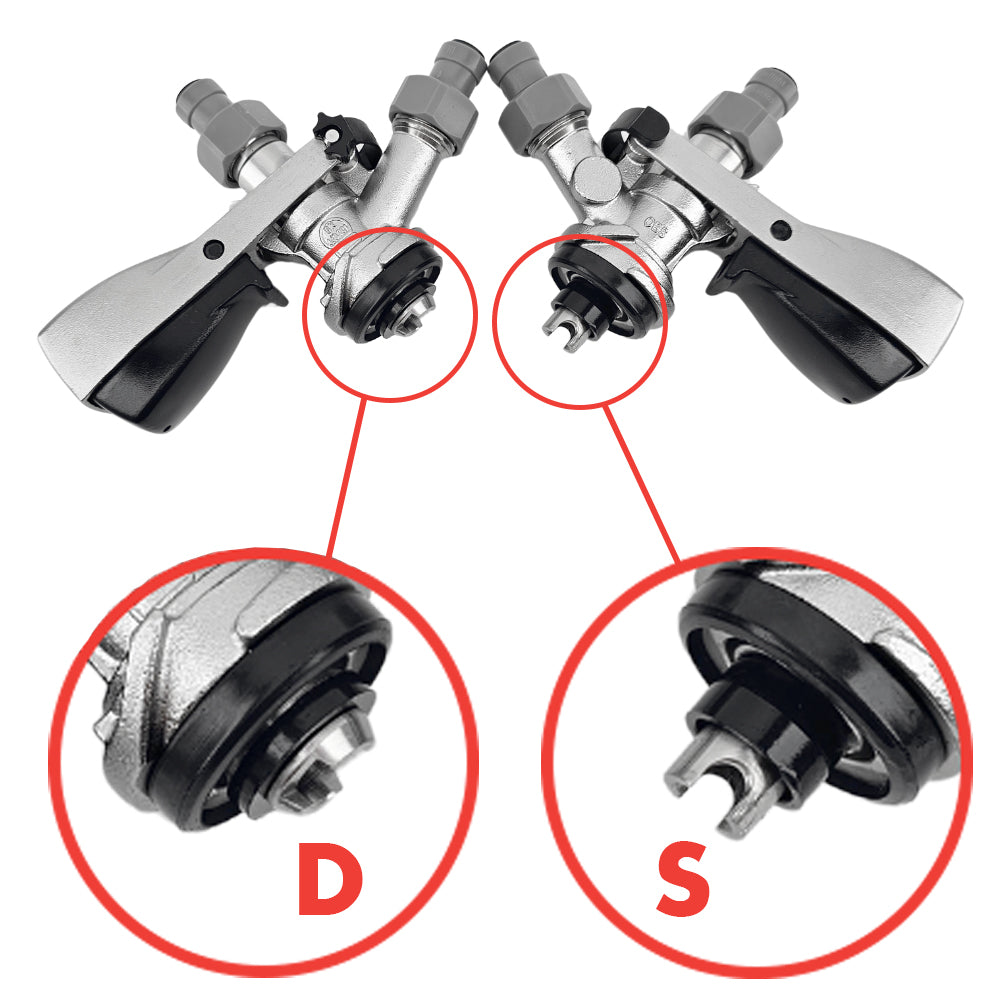Not sure what coupler you have if its an D or S type? Engage the handle, if you see a protruding node, you have an S.