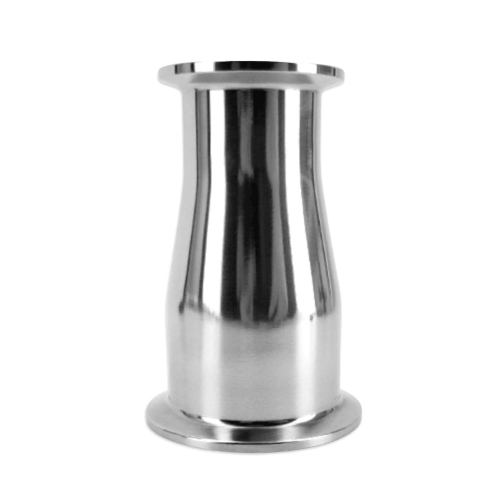 2 Inch to 1.5 Inch TC Concentric Reducing Cone. Primarily used to adapt a 2" TC port to a 1.5" TC port quickly and easily.