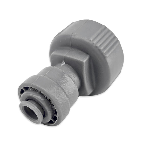 Gray plastic fitting on a white background