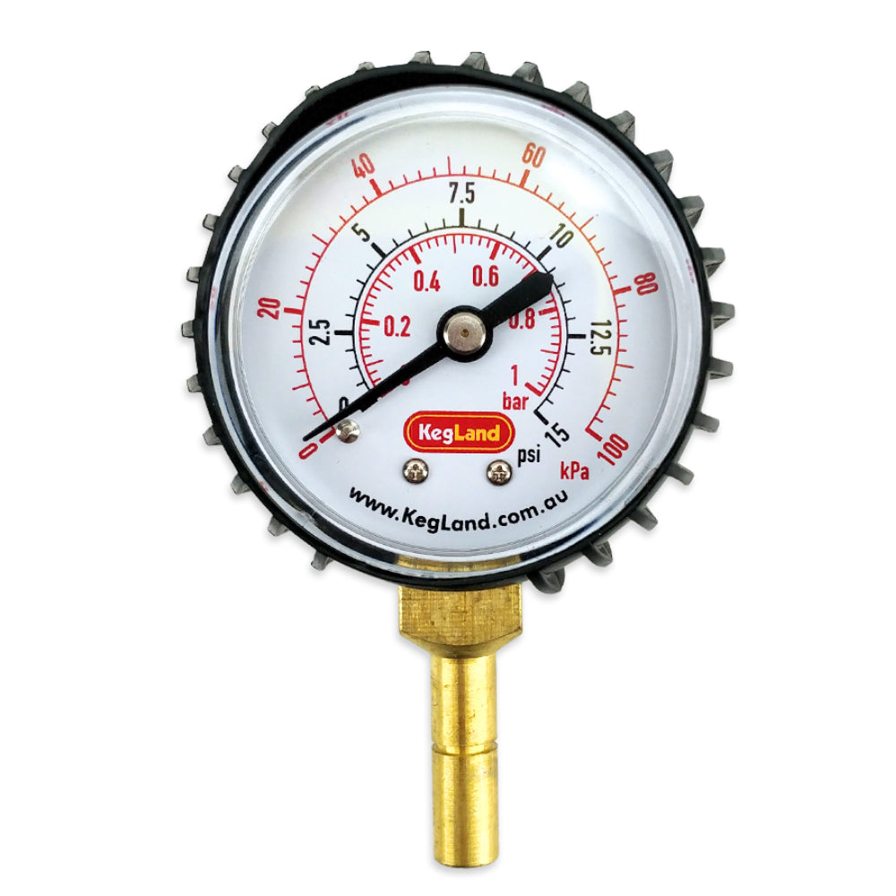 This is the ideal presure gauge for FermZilla fermenters. As you really do not need to pressure ferment higher than 15psi.