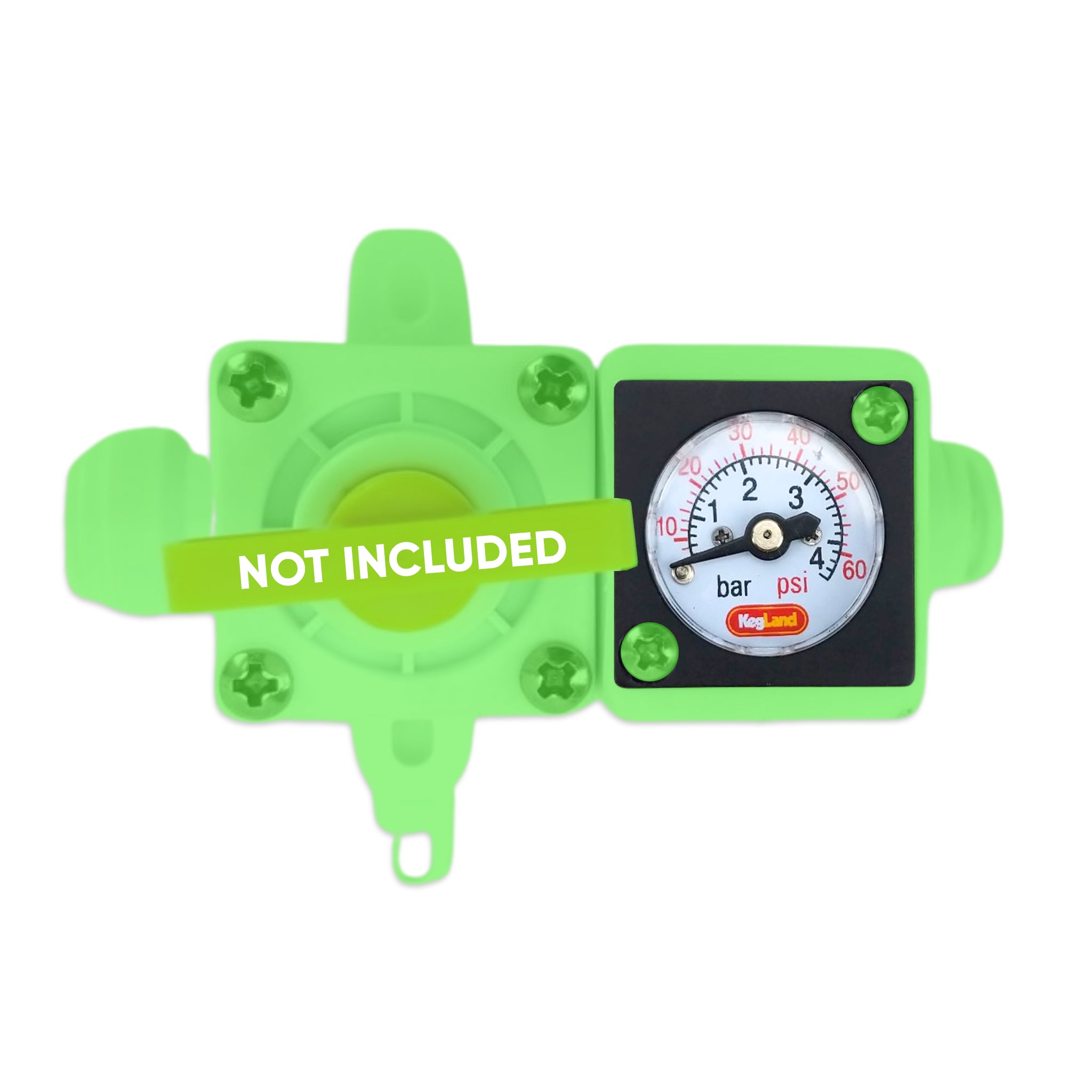 Inline regulator with a 0-60psi mini gauge. Regulator not included.