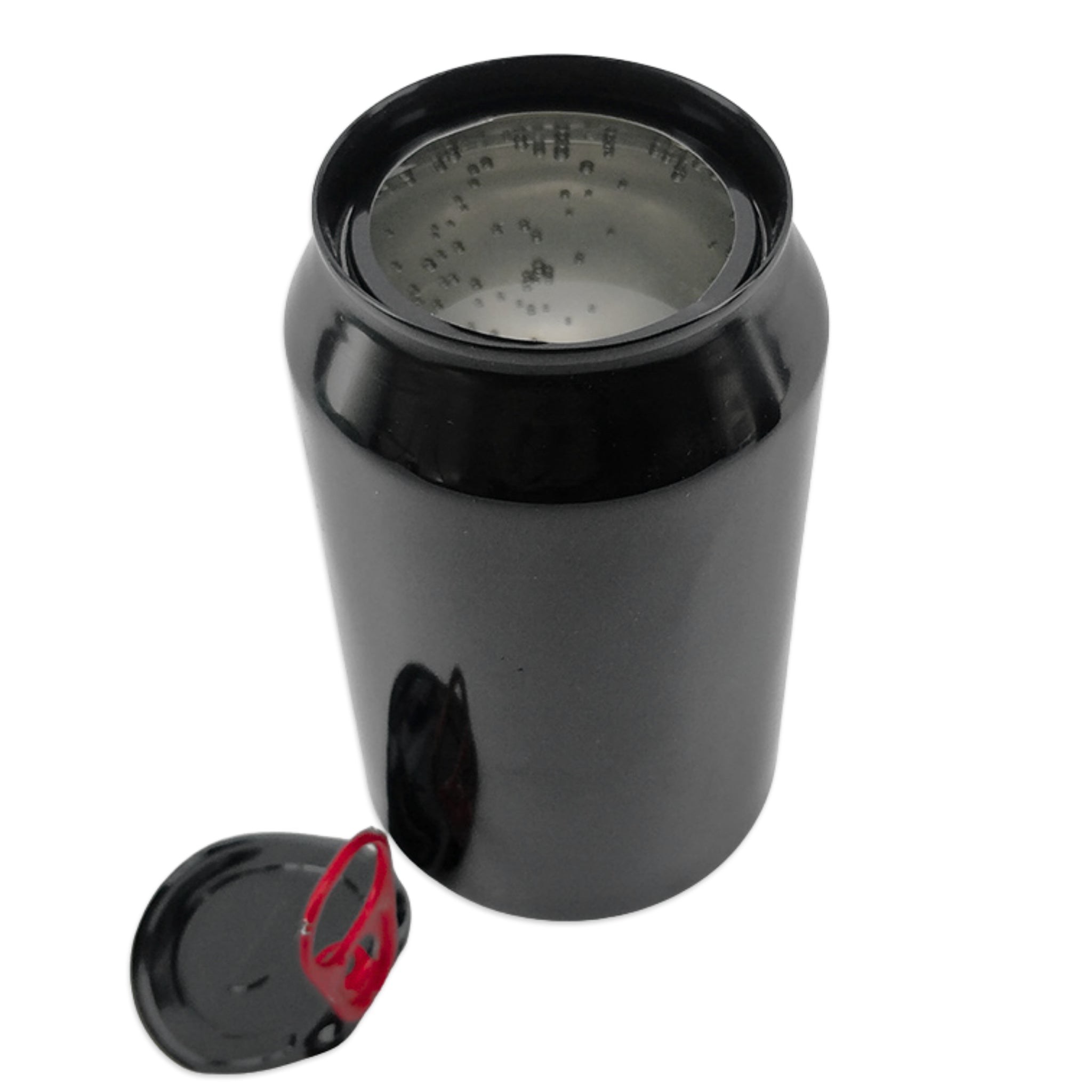 A full apeture can with the lid completely removed.