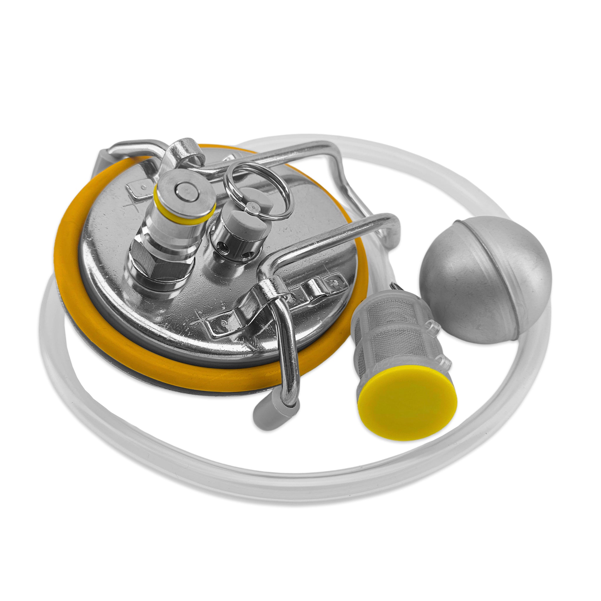 Just like its brother from another mother, the PET plastic beast that we know as FermZilla with the floating dip tube. Now the 19L Kegs have a dedicated piece of equipment to mimick just that.