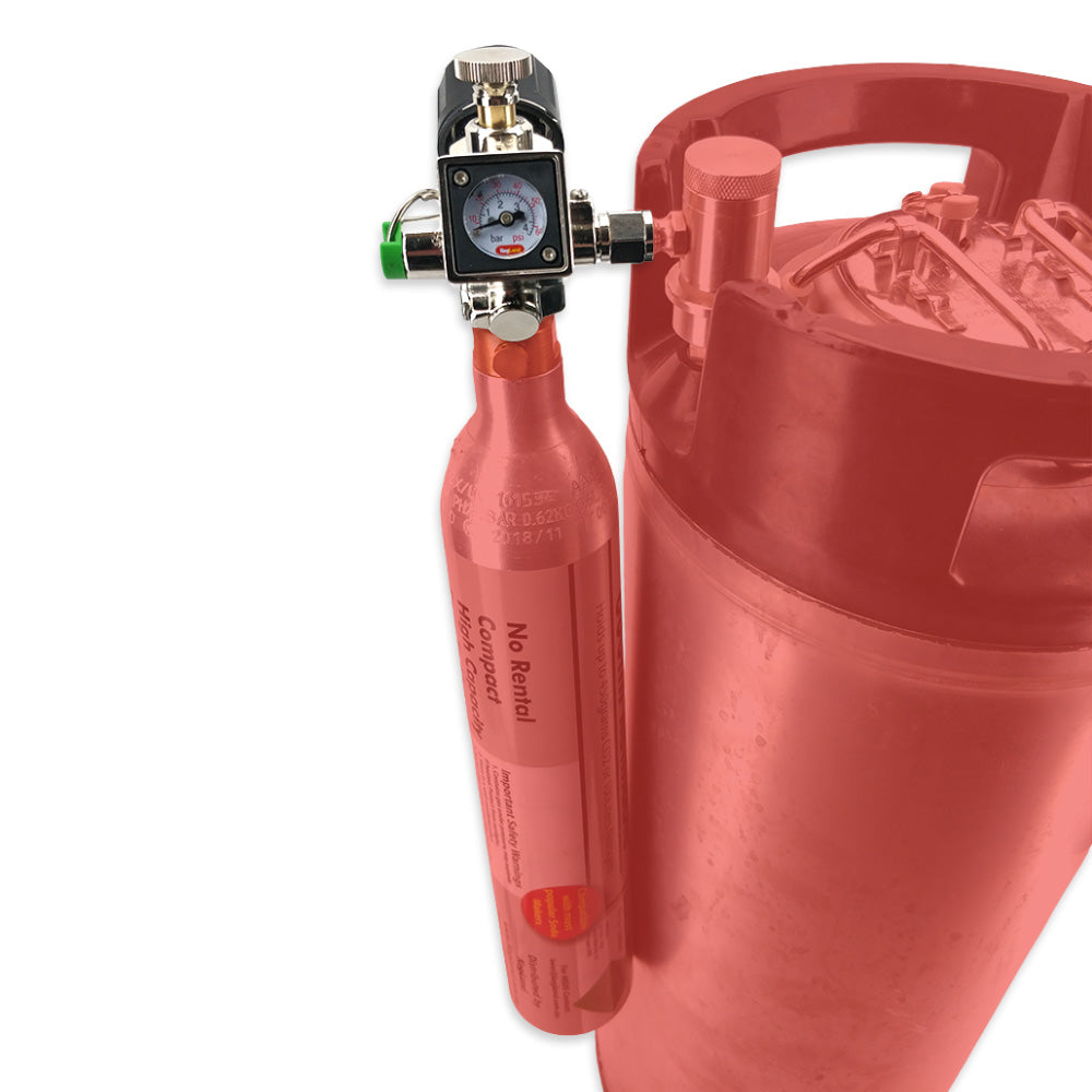This extremely versatile mini regulator can be used with either an Australian Sodastream Canister, the&nbsp;KegLand Sodastream Compatible Cylinders&nbsp;or the smaller disposable&nbsp;CO2 16g bulbs. If you would like to use the larger 74g disposable bulbs you can purchase&nbsp;the 74g bulb adaptor.