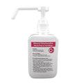 Hand sanitizer bottle with pump on a white background