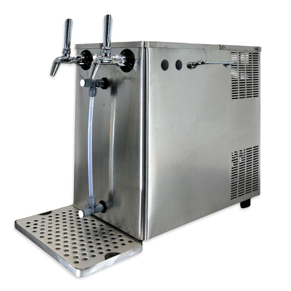 The Benchy Portable Keg Dispenser is the easiest way to setup a draft system. No ice required! Just plug in the keg and power and be pouring beers instantly.