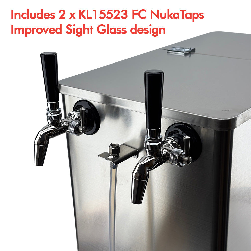 The Benchy Portable Keg Dispenser is the easiest way to setup a draft system. No ice required! Just plug in the keg and power and be pouring beers instantly.