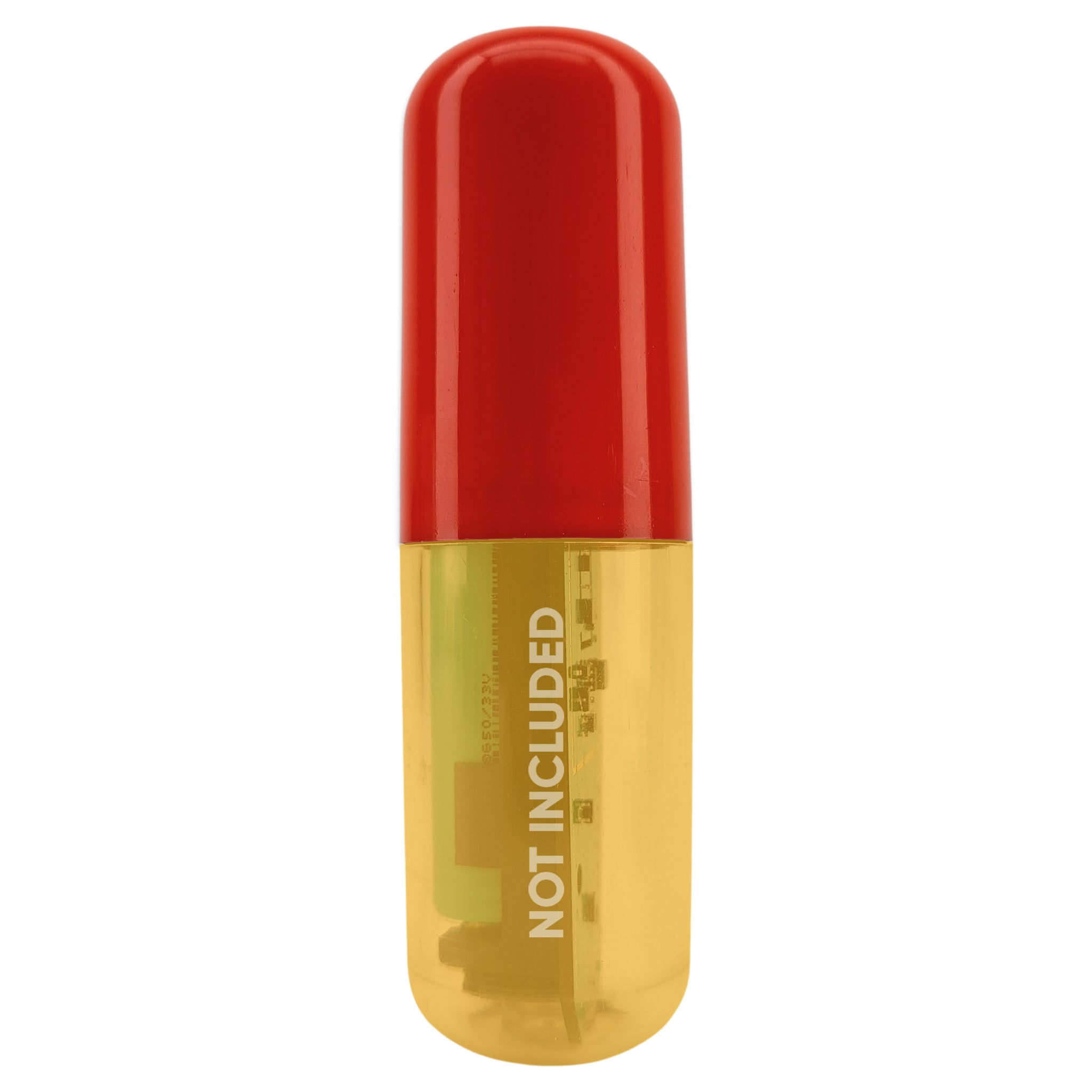 Red RAPT Pill Digital Hydrometer top section only. The bottom is cleared out and says "NOT INCLUDED"