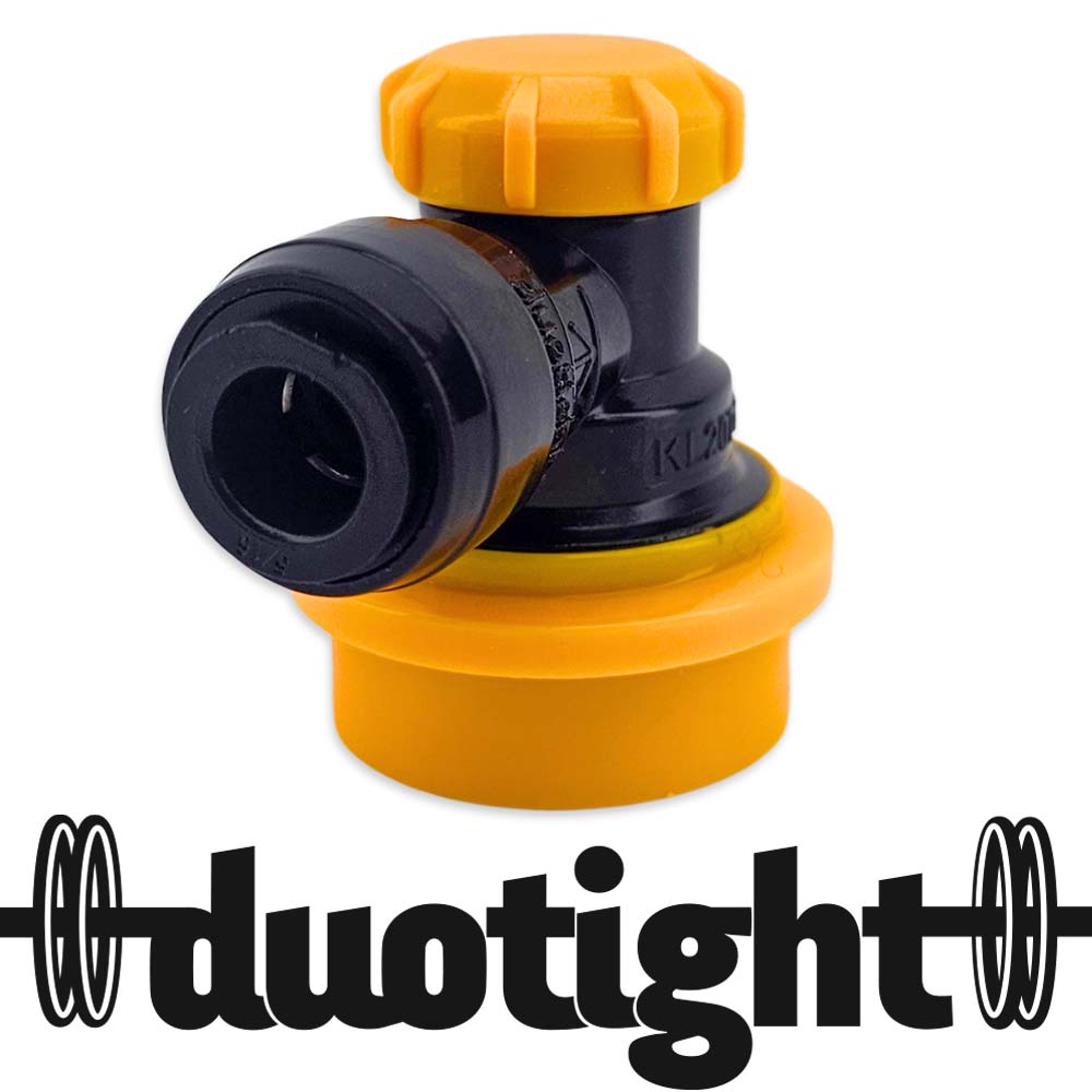 duotight 8mm (5/16) x Ball Lock Disconnect - (Black + Yellow Liquid)